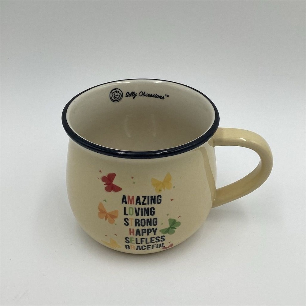 Silly Obsessions Butterfly Mug 12 oz‎ Inspirational Quote Gift